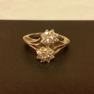 Sterling Silver 2 Flowers Ring